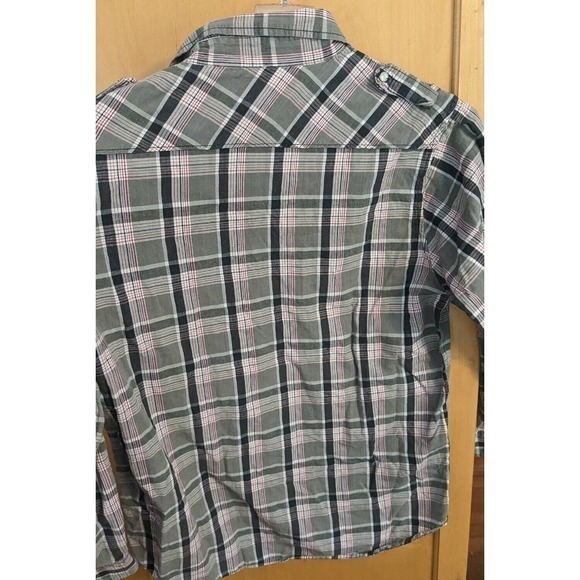 Red Snap Brand PEARL SNAP Western Shirt Large Long Sleeve plaid Snap Fashion - Picture 2 of 5